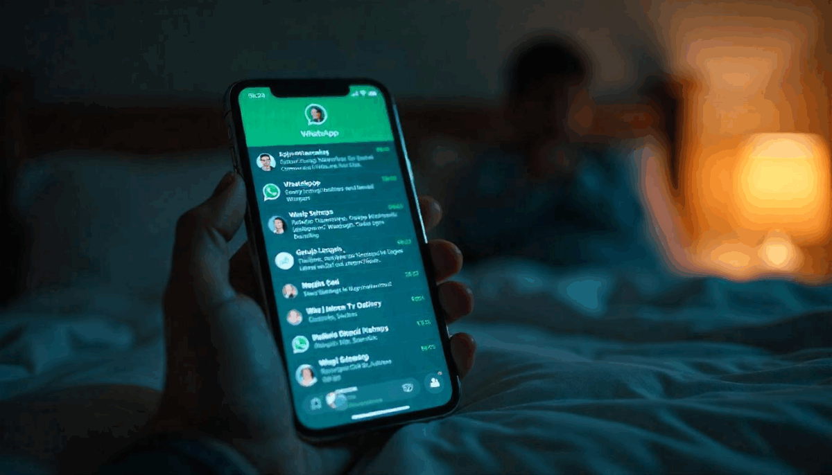 Phone with whatsapp screen